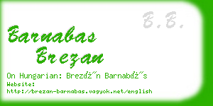 barnabas brezan business card